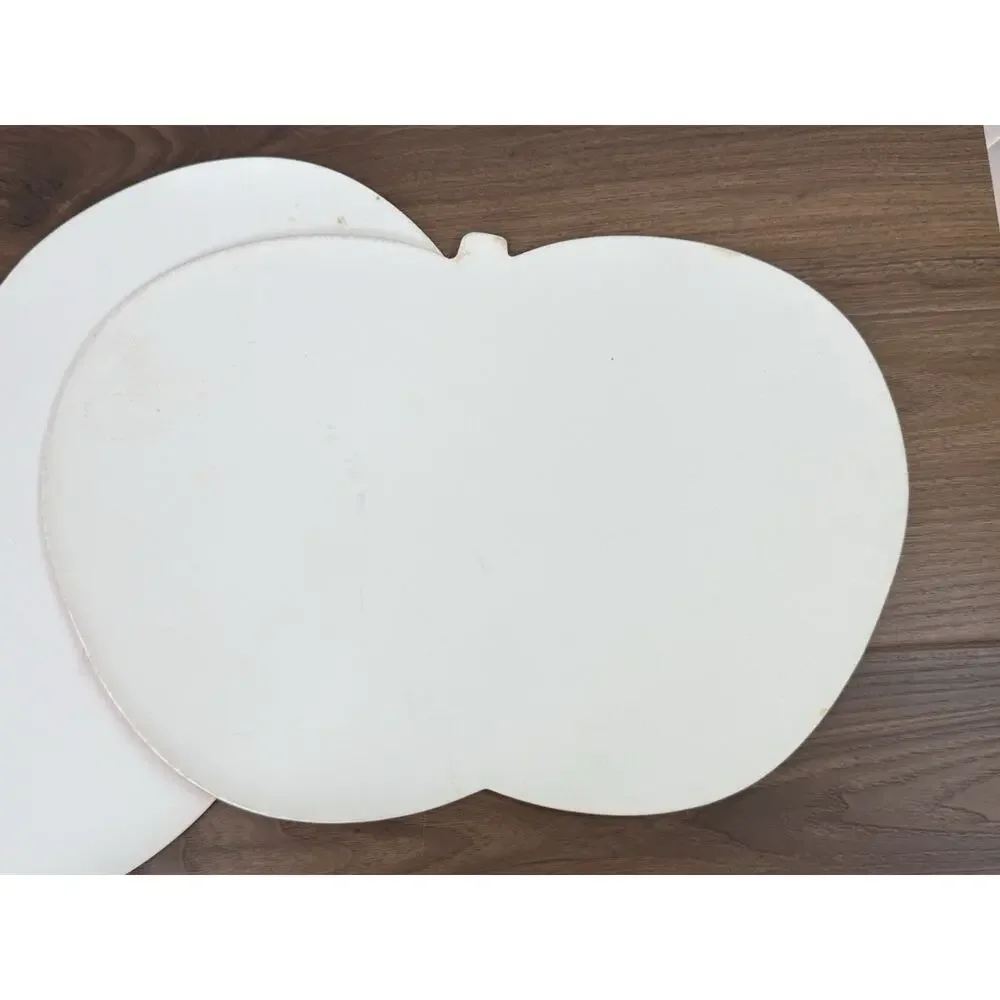 2 Vintage Vinyl Kids Veggie Placemats Tomato Shaped 1980's Glossy‎ 12